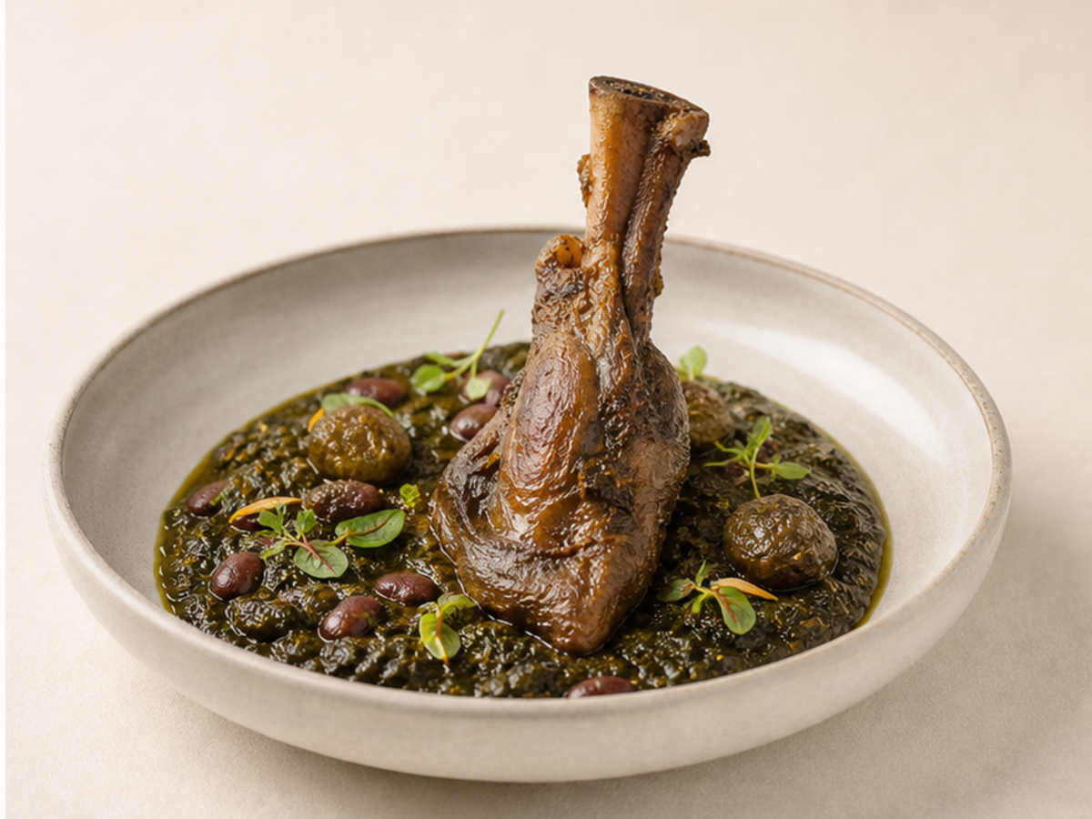 Kamouraska Lamb Ghormeh Sabzi from the side